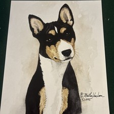 Basenji Head By Martha Van Loan 8x10 Color Art Photo Print Signed
