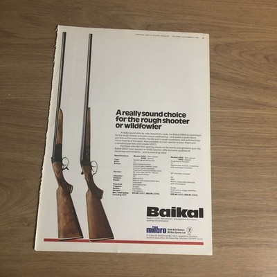 GUNS38 MAGAZIN WERBUNG 12X9 MILBRO: THE BAIKAL G559 SIDE-BY-SIDE