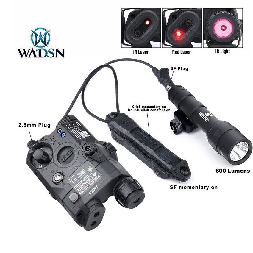 Tactical PEQ 15 IR Illuminator Red Green Blue IR Laser Aiming Sight ...