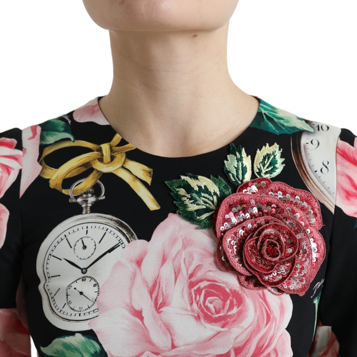 DOLCE&GABBANA フレアジーンズ ホワイト 大人気 数量限定 Cropped poplin shirt with lace inserts in White for Women