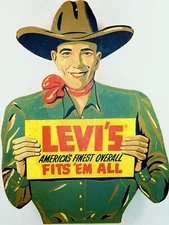 Vintage Levis Jeans Ad Reproduction Metal Sign FREE SHIPPING