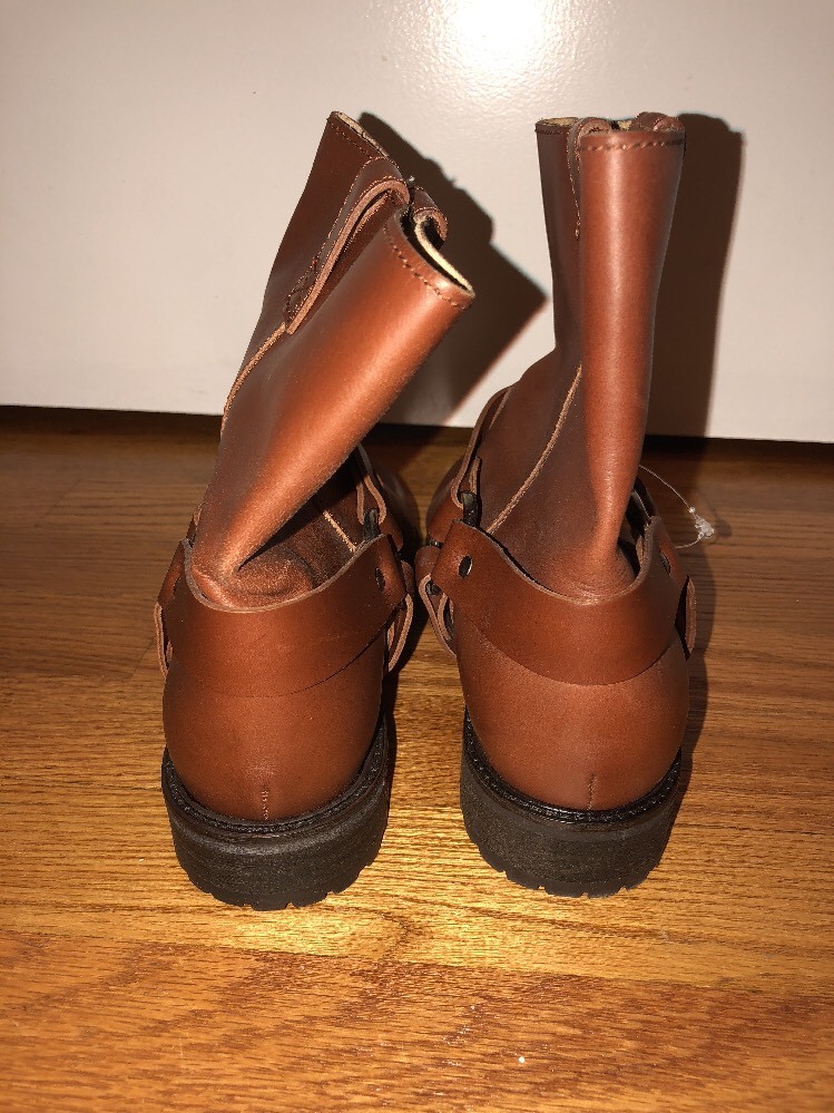 Bottes Madewell By J.Crew Cowboy Bouclé Cuir - Taille 7 US Femmes - Marron - Neuf Jamais Porté