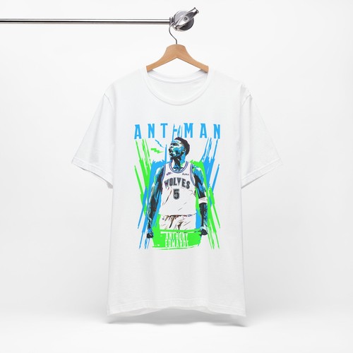 Anthony Edwards NBA T-Shirt Graphic Tee Retro Minnesota Timberwolves Antman Gift - Picture 7 of 13