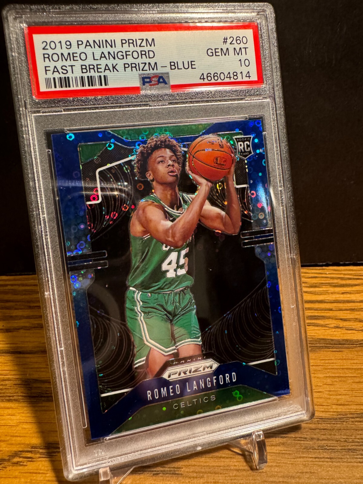 PSA 10 2019 Panini PRIZM RC Rookie Romeo Langford 260 FASTBREAK Blue 131/175 814