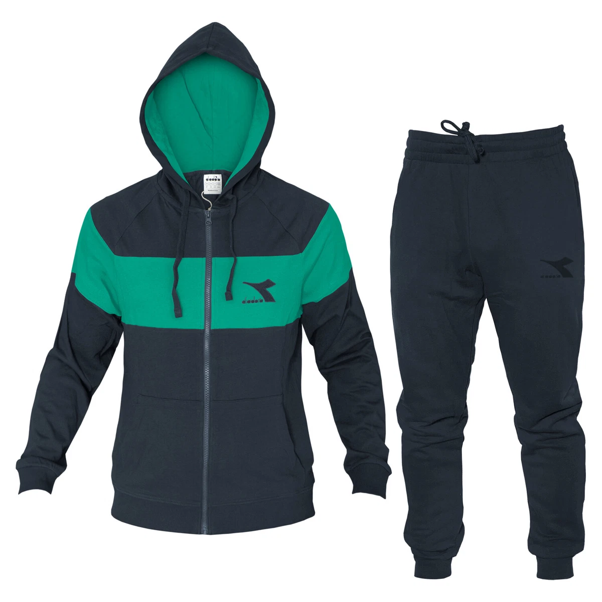 Tuta uomo diadora best sale cotone full zip cappuccio