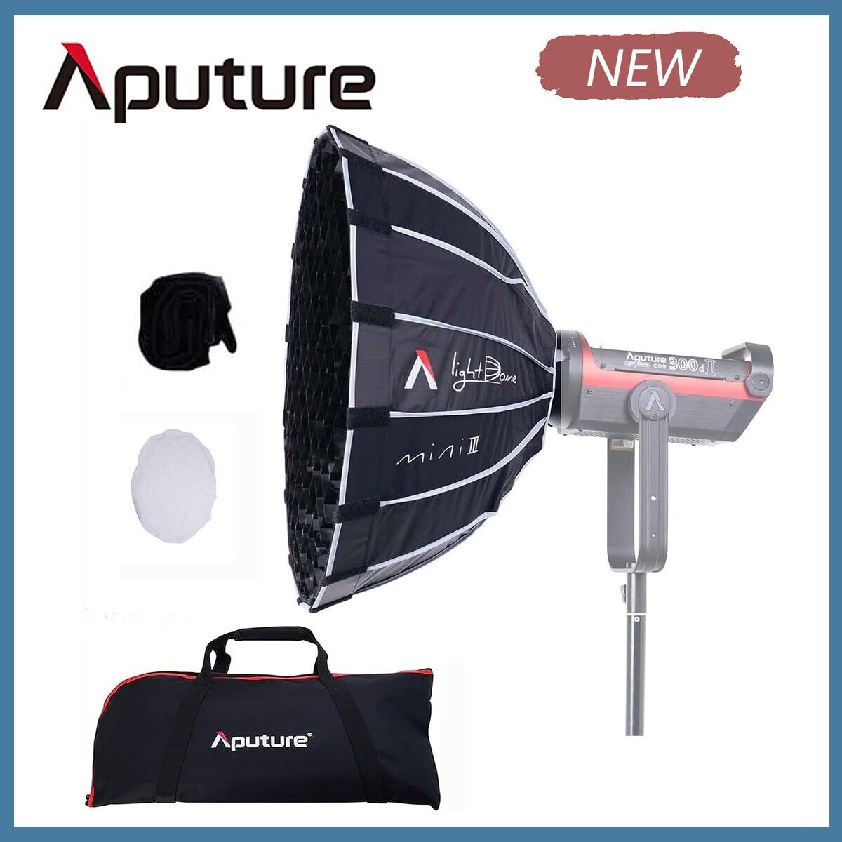 Aputure Amaran 300C with Aputure Light Dome Mini SE Softbox and 260cm Light  Stand Kit