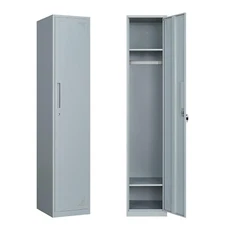 Metal Locker for Employees with Key, Storage Cabinet with 1 Door for  Gym,School