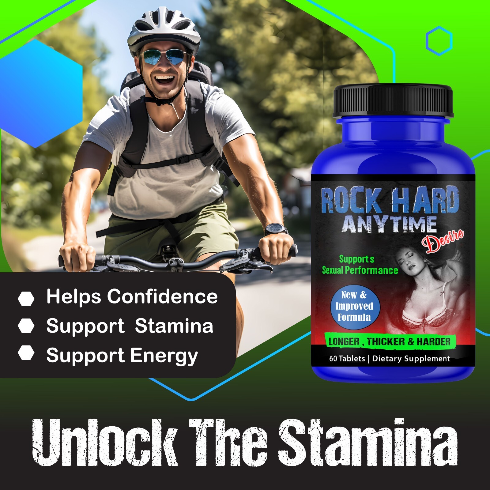 Testosterone Booster for Men Enhancement Pills Stamina, Energy, Libido, Desire