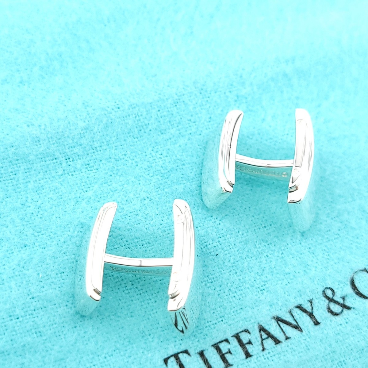 Tiffany & Co. 925 Sterling Silver Metropolis Mens Cuff Link