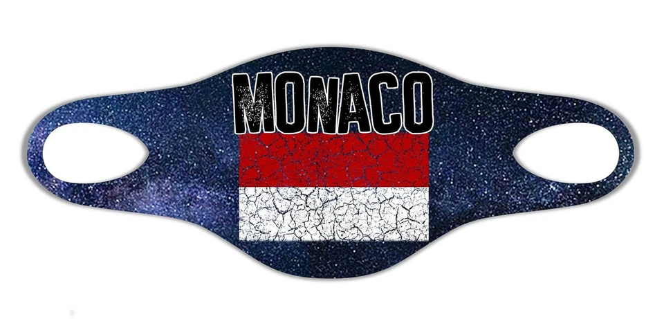 Monaco Patriote drapeau Masques De Protection réutilisable lavable respirant