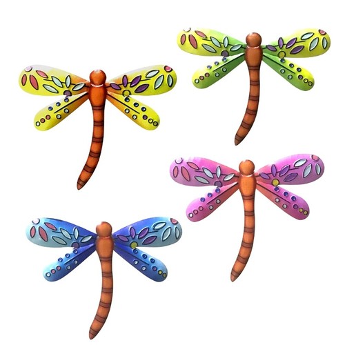 Metal Dragonfly Realistic Wall Art Ornament Bedroom Living Room Home Decoration - Picture 2 of 9