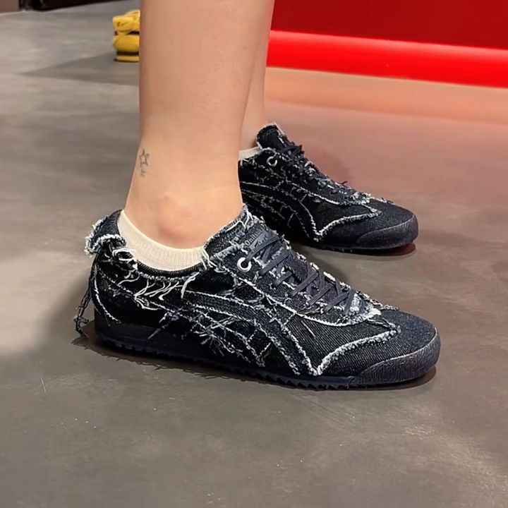 Onitsuka Tiger Mexico 66 Denim Denim Black Flat Casual Shoes