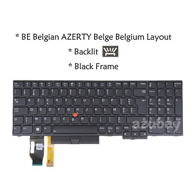 Belgian Keyboard for Lenovo Thinkpad T15 Gen 1 /Gen 2, P15s Gen 1/ Gen 2 Backlit