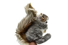 Squirrel Gray Hand Puppet Cute Soft Stuffed Realistic Plush Animal 12" F1046