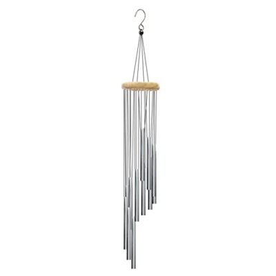 Wind Chimes for Outside with 12 Aluminum Tubes Wind Bells, 23 Inches Silver