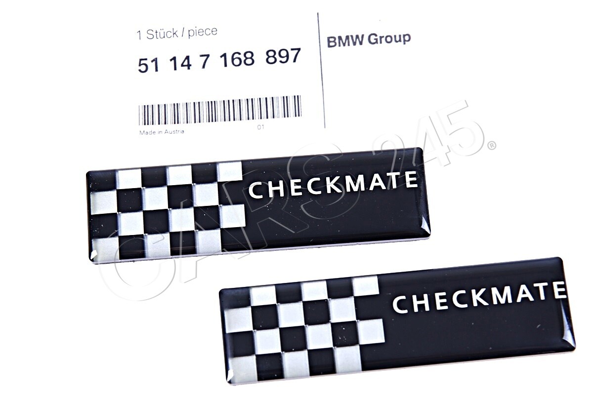 R53 Fender Graphic CHECKMATE Look Fender Decal For MINI COOPER R50