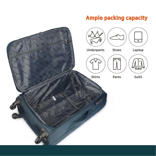 Expandable Lightweight 3pcs Suitcase Luaage Sets&Canvas Carry on Duffle Bags - Picture 40 of 109
