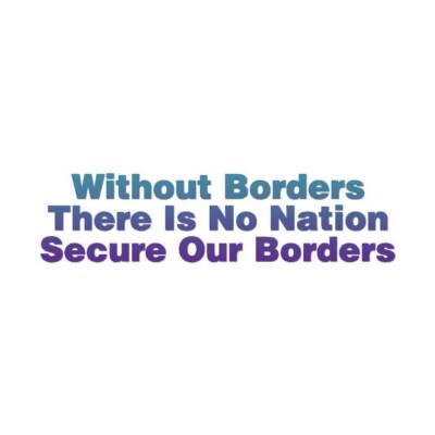 Without Borders No Nation - Decal Sticker - Multiple Patterns & Sizes - ebn3613