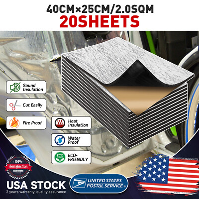 High-Performance Sound Deadener for Cars Pickup Trucks 20Pcs Mat 16''*10'' 276mil