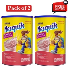 **2 Packs**Nesquik Strawberry Powder Drink Mix ( 35.5 oz. Each )