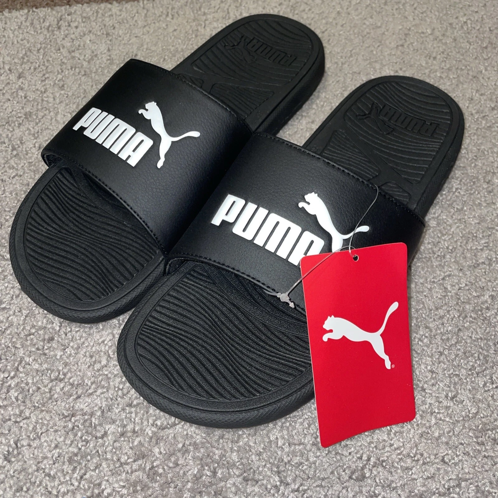 PUMA Cool Cat 2.0 Sport Slides da uomo Puma Nero Puma Bianco US 13