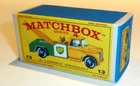 Matchbox Lesney No 13 Dodge Wreck Truck Empty Repro E Box
