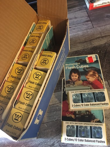Cubes Flash Bleus Westinghouse Vintage - Pack De 3, 12 Flashes, Neufs