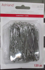 Ashland Silver Ornament Hooks 2 PK of 120 each Small and 120 Large 240 Total