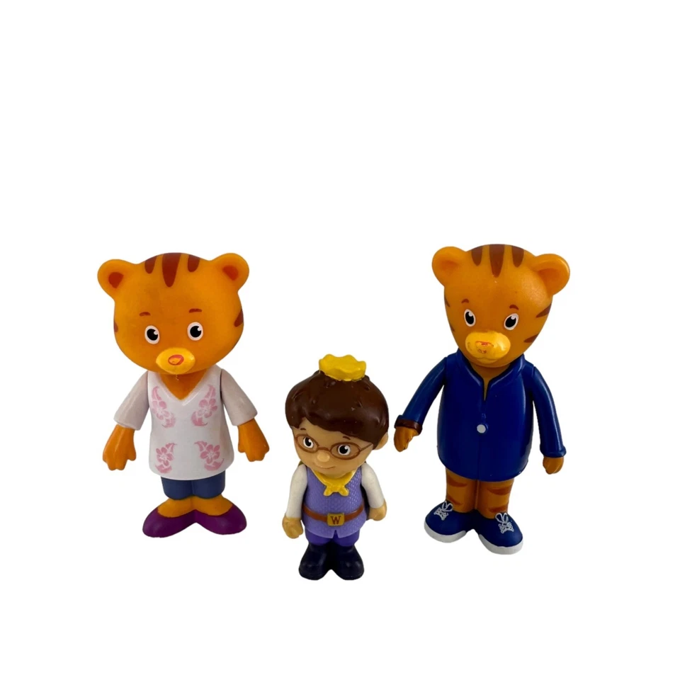 Conjunto de 3 estatuillas familiares Daniel Tigers Neighborhood mamá papá figura b Foto 2 de 4