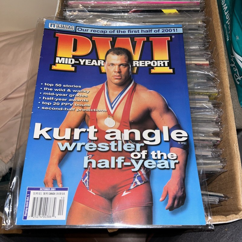 Pro Wrestling Illustrated October 2001 Mid-Year Report Kurt Angle Wrestler WWF