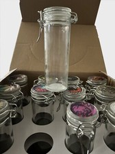 1 Piece 4oz Glass Jars With Airtight Lids Rubber Seal Gasket SHIP FROM USA NEW