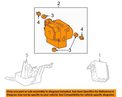 Anti Lock Brake Pump Assembly Manual RWD PN:44510-17090 OEM 2003 2005 Toyota MR2 - Picture 3 of 14