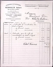 1917  Reboulin Robert Masonry Company Parquet Floors Xylolith FRENCH Billhead