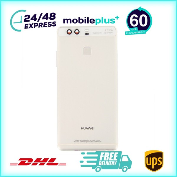 FüR Huawei P9 Akkudeckel Backcover Weiß Kameraglas RüCkseite-image