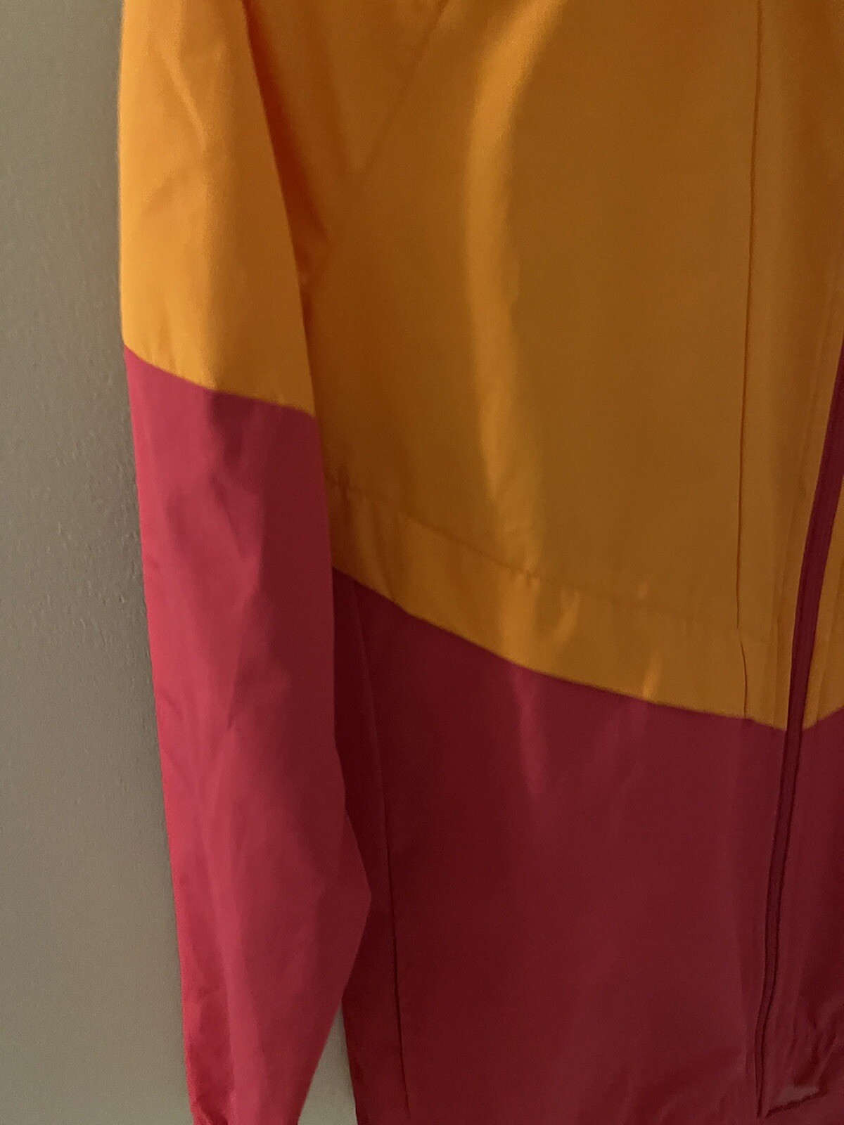 Giacca a vento sportiva FILA donna taglia XS arancione rosa full zip con cappuccio retrò