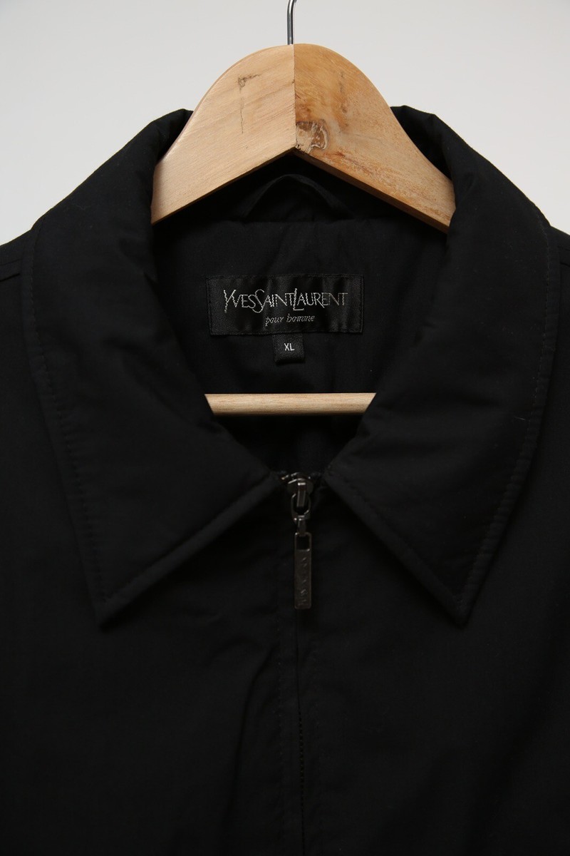 Men's 90s Vintage Yves Saint Laurent Black Harrington Jacket Size