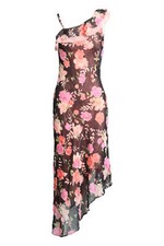 Max Trend Floral One Shoulder Evening Gown Size 7 AU Formal Preloved