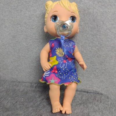 #ad Baby Alive Doll 2018 Lil Sounds Blonde Hair Original Dress Pacifier Works VIDEO $17.24