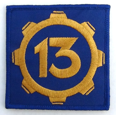 Vault 13 Fallout Style Patch Cosplay Hook and Loop backing 3.5'' Inches Square