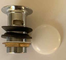 Pop Up Slotted Waste 38mm Chrome - Push Button - Click Clack