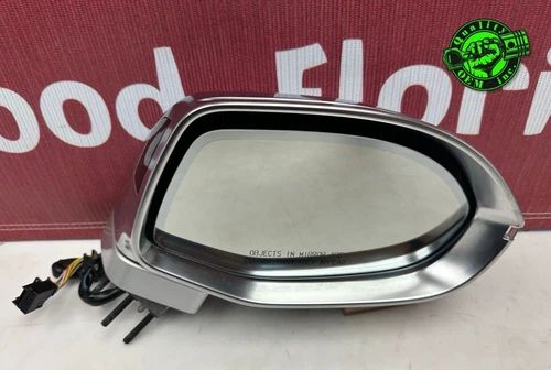 2012-2018 AUDI A7 S7 RIGHT SIDE DOOR REAR VIEW MIRROR W/ BLIND SPOT ALUMINUM OEM