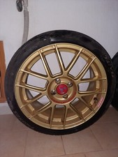 4 cerchioni in lega gommati originali fiat 500 abarth R 17 cromati