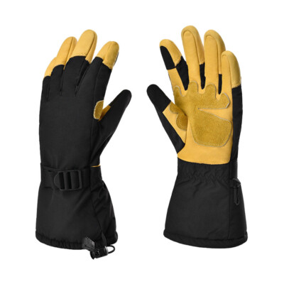 1Storm Deerskin Leather 3M Tinsulate Insulation Warm Touchscreen Winter Gloves