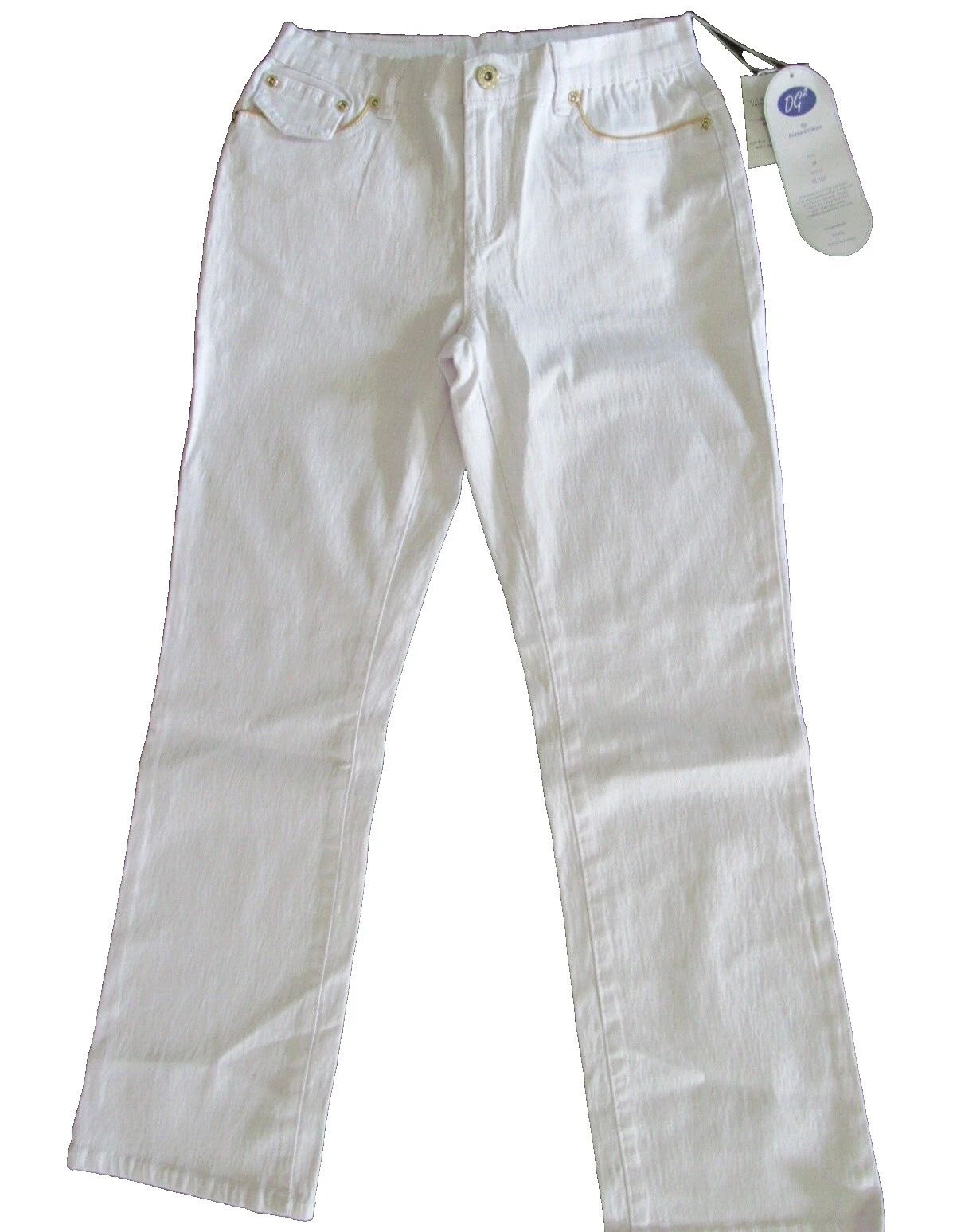 Diane Gilman White Polyester Pants for Women