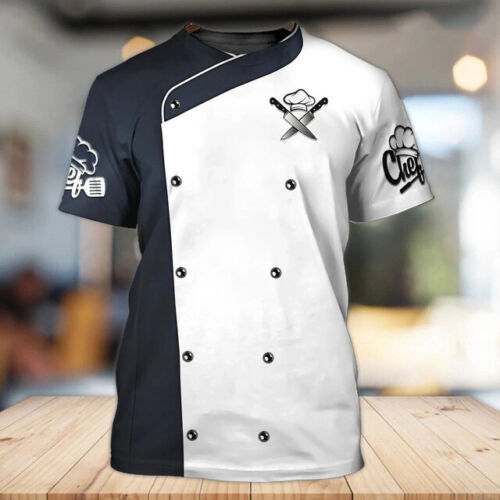 Mens Unisex Chef Coat Jacket Restaurant Kitchen Workwear Cook Baking Uniform Top - Picture 33 of 49