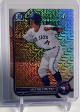 2022 Bowman Chrome Martin Gimenez 1st Mojo Chrome Card #BCP-97 Blue Jays W/Top