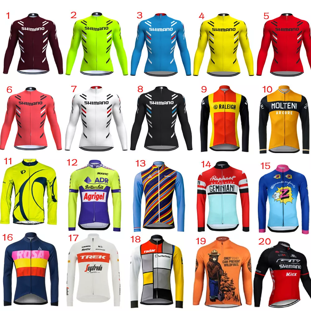 Respirant Maillot Cyclisme Homme Manches Longues VTT Tenue Cycliste Velo  Route