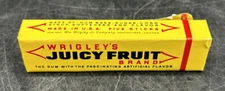 Vintage Wrigley's Juicy fruit Chewing Gum NOS Full Unopened Sealed No Barcode