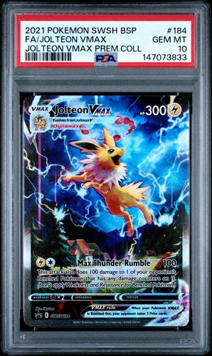 Jolteon VMAX graded PSA 10 for sale on eBay