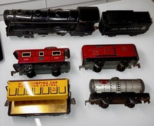 Vintage Marx Windup Tin Litho Train Set NYC 556 567 St Louis Southwestern Works
